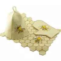 Набор для бани "Пчёлка" из натурального войлока