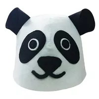 Банная шапка Luxyart "Панда", искусственный фетр, черно-белый (LQ-25)